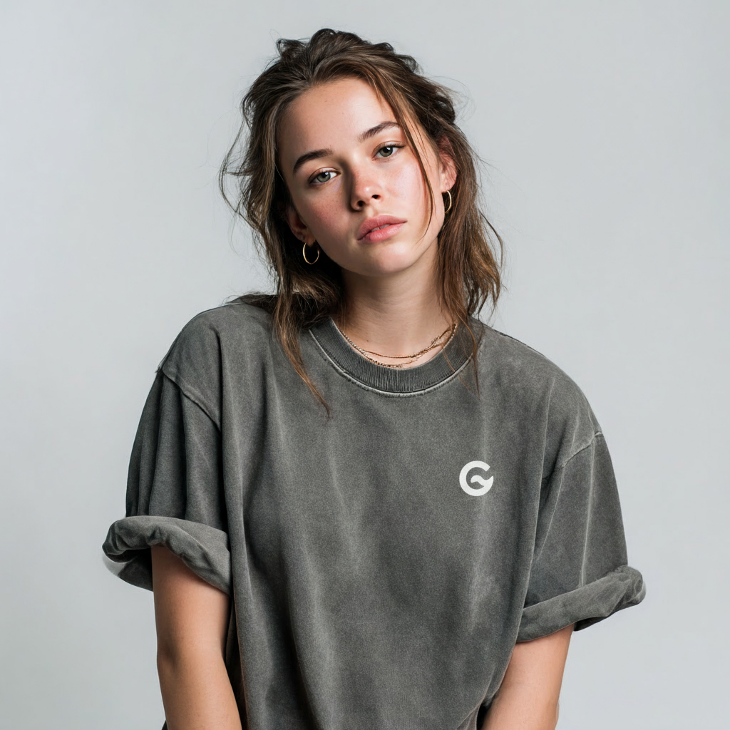 Groova® Comfort Colors T-Shirt – Pigment Dyed Vintage Tee | Pepper | Unisex Oversized Streetwear Essential