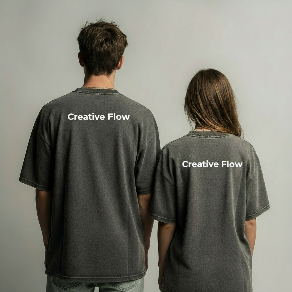 Groova® Comfort Colors T-Shirt – Pigment Dyed Vintage Tee | Pepper | Unisex Oversized Streetwear Essential