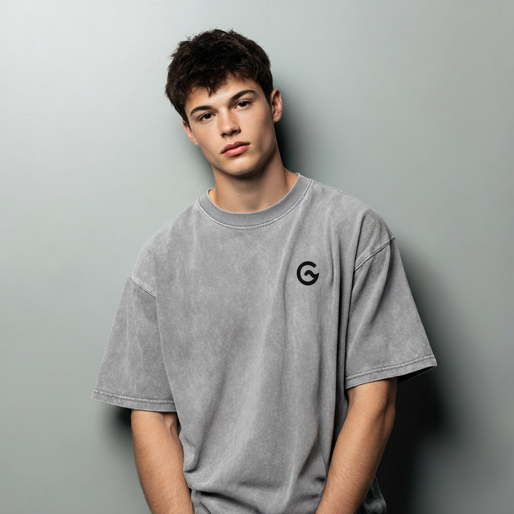 Groova® Comfort Colors T-Shirt – Pigment Dyed Vintage Tee | Gray | Unisex Oversized Streetwear Essential