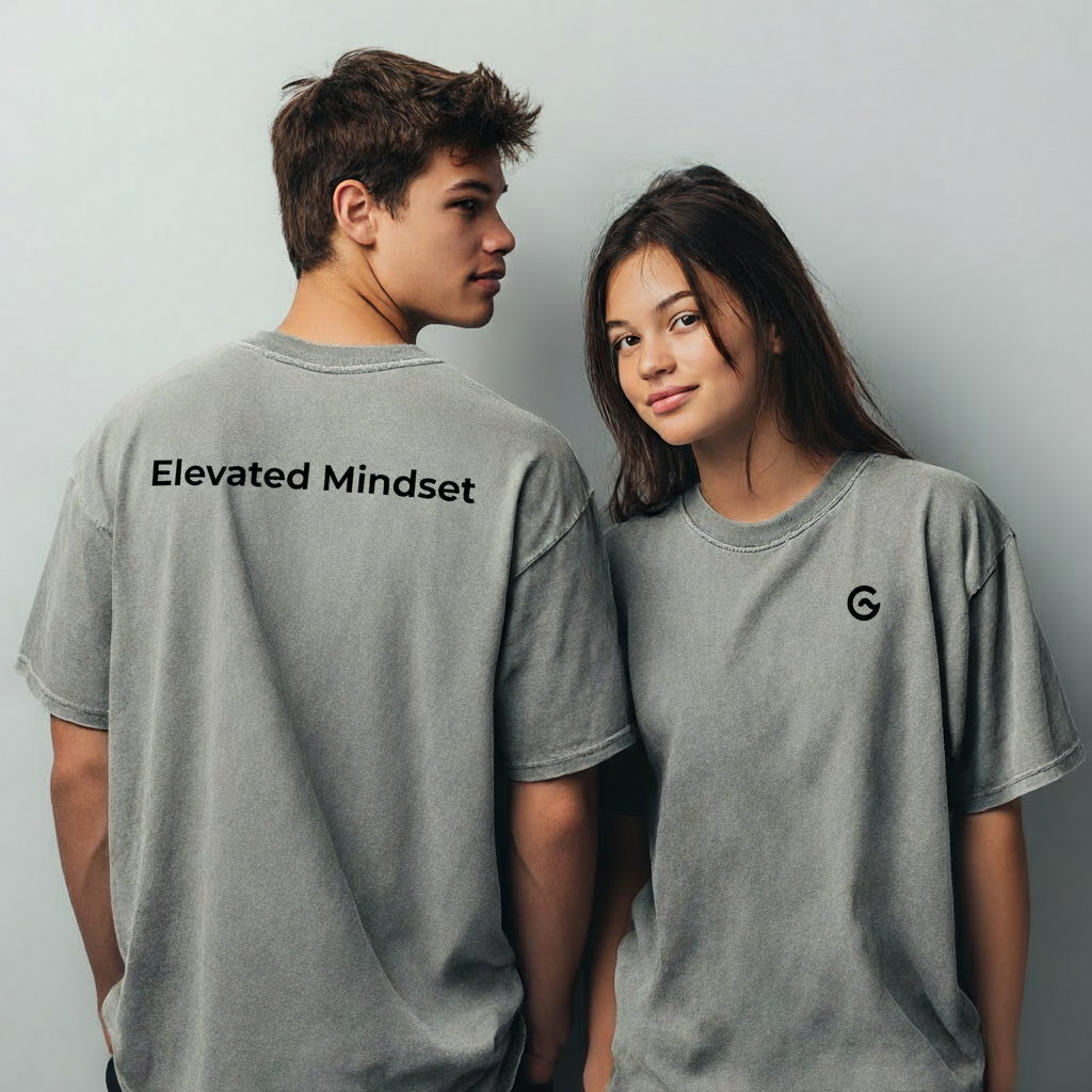 Groova® Comfort Colors T-Shirt – Pigment Dyed Vintage Tee | Gray | Unisex Oversized Streetwear Essential