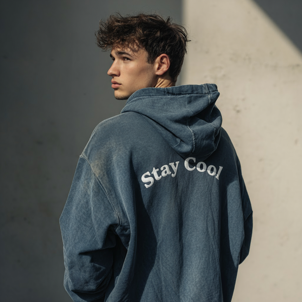 Groova® Comfort Colors Hoodie – Oversized Pigment Dyed Streetwear | Denim | Unisex Premium Pullover