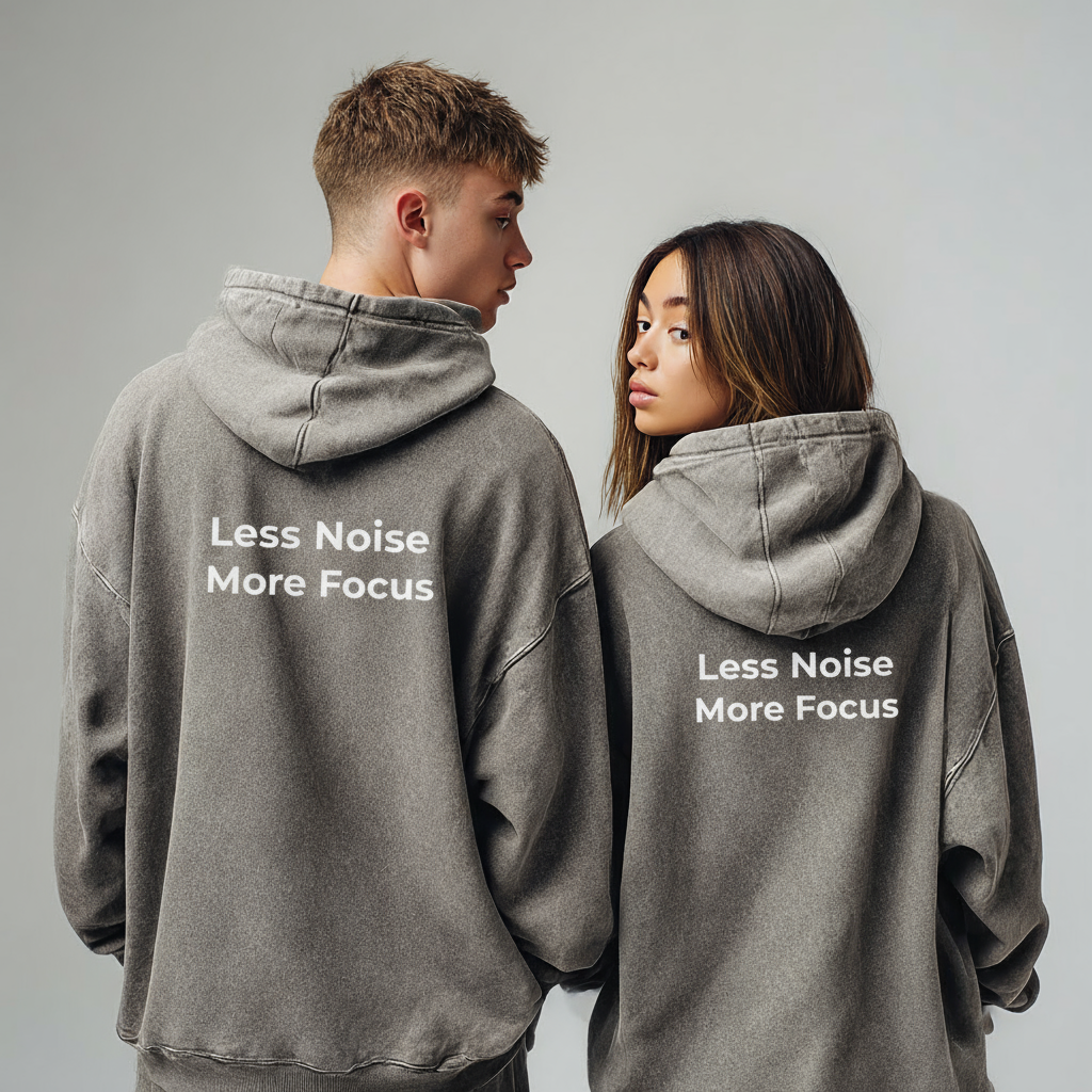 Groova® Comfort Colors Hoodie – Oversized Pigment Dyed Streetwear | Gray | Unisex Premium Pullover