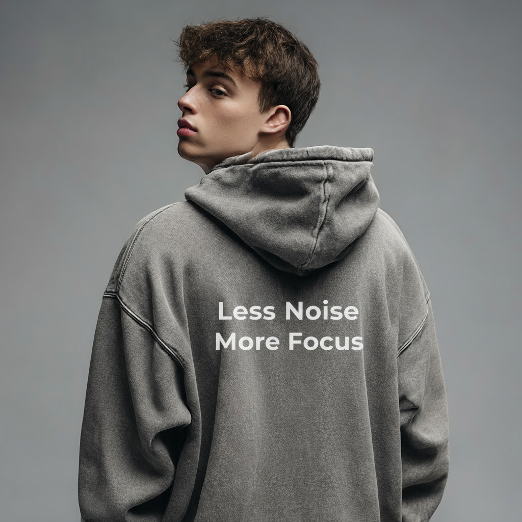 Groova® Comfort Colors Hoodie – Oversized Pigment Dyed Streetwear | Gray | Unisex Premium Pullover