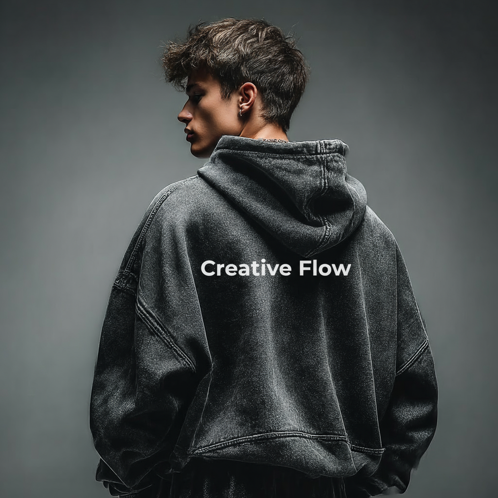 Groova® Comfort Colors Hoodie – Oversized Pigment Dyed Streetwear | Pepper | Unisex Premium Pullover