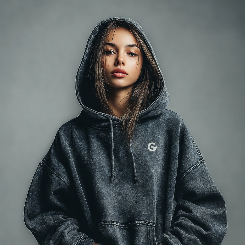 Groova® Comfort Colors Hoodie – Oversized Pigment Dyed Streetwear | Pepper | Unisex Premium Pullover