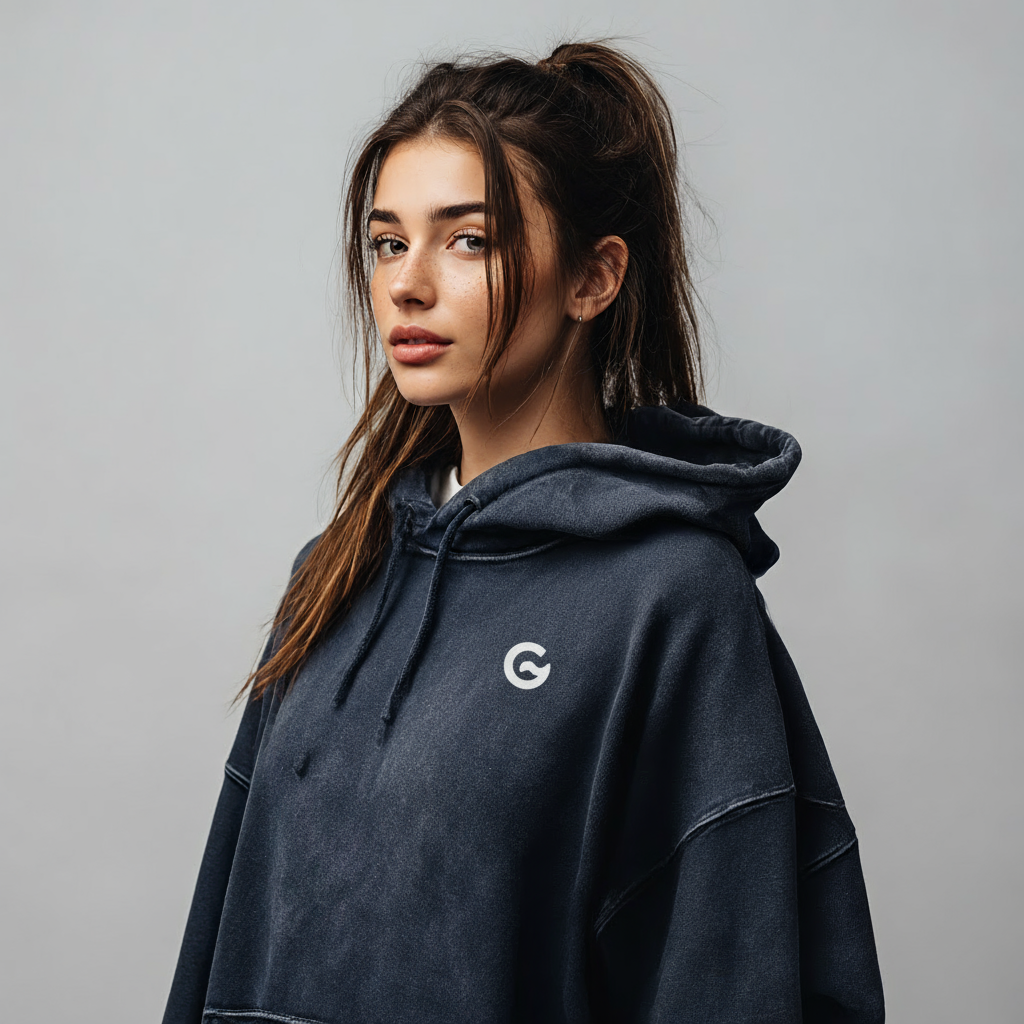 Groova® Comfort Colors Hoodie – Oversized Pigment Dyed Streetwear | True Navy | Unisex Premium Pullover